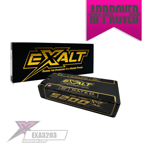 Exalt X-Rated 2S 135C LCG Shorty LiPo Battery 7.6V 5200mAh (EXA3203)