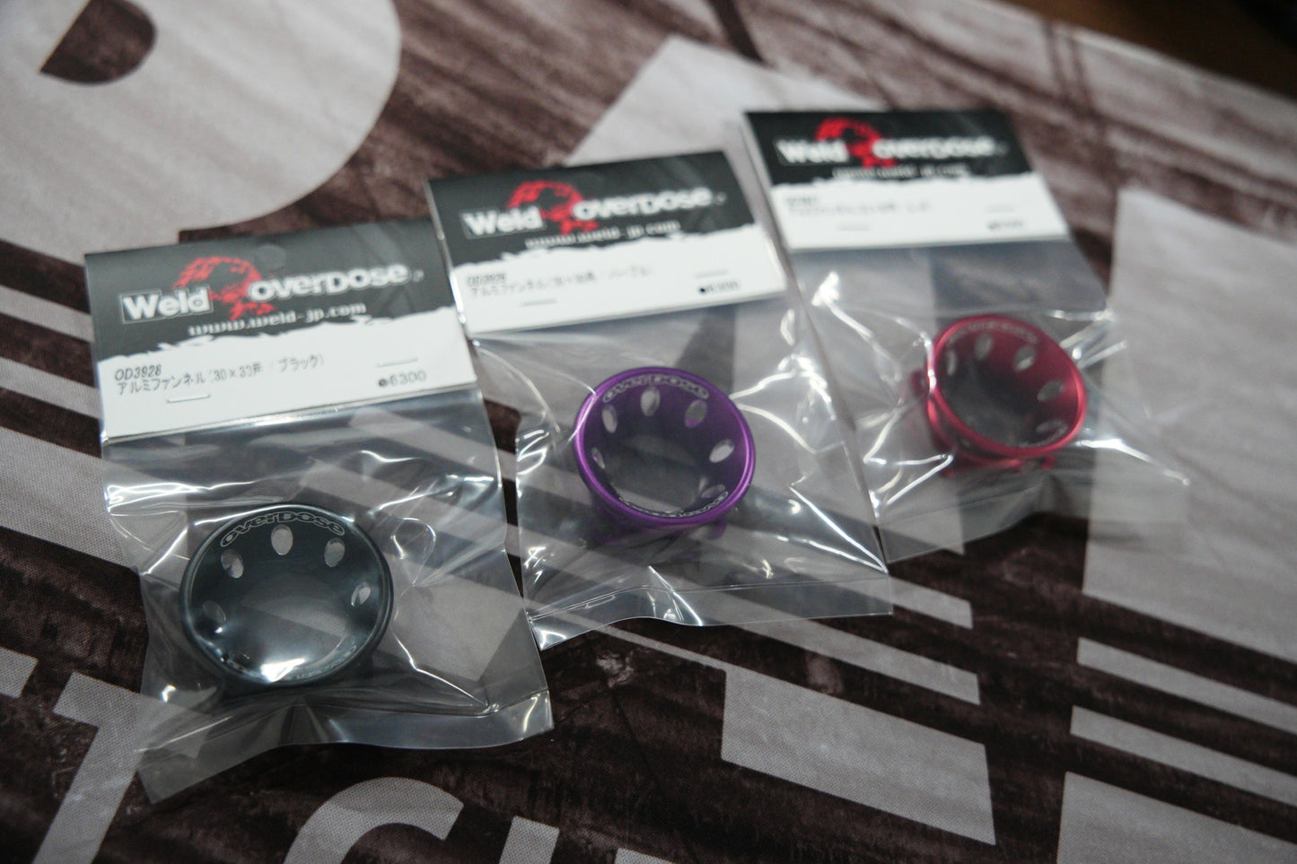 Overdose 30mm Aluminum Velocity Stack / Air Funnel / Cooling Fan Shroud Black Red Purple OD3926 OD 3927 OD3928