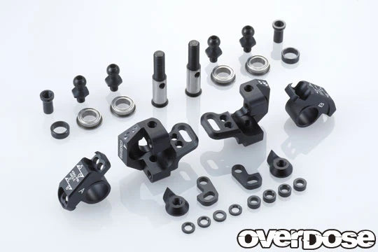 Overdose Adjustable Aluminum Knuckle Type 2 Black OD2439b