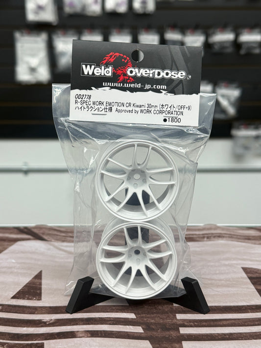 OVERDOSE R-SPEC WORK EMOTION CR KIWAMI 30MM OD2778 WHITE/OFF+9 WELD