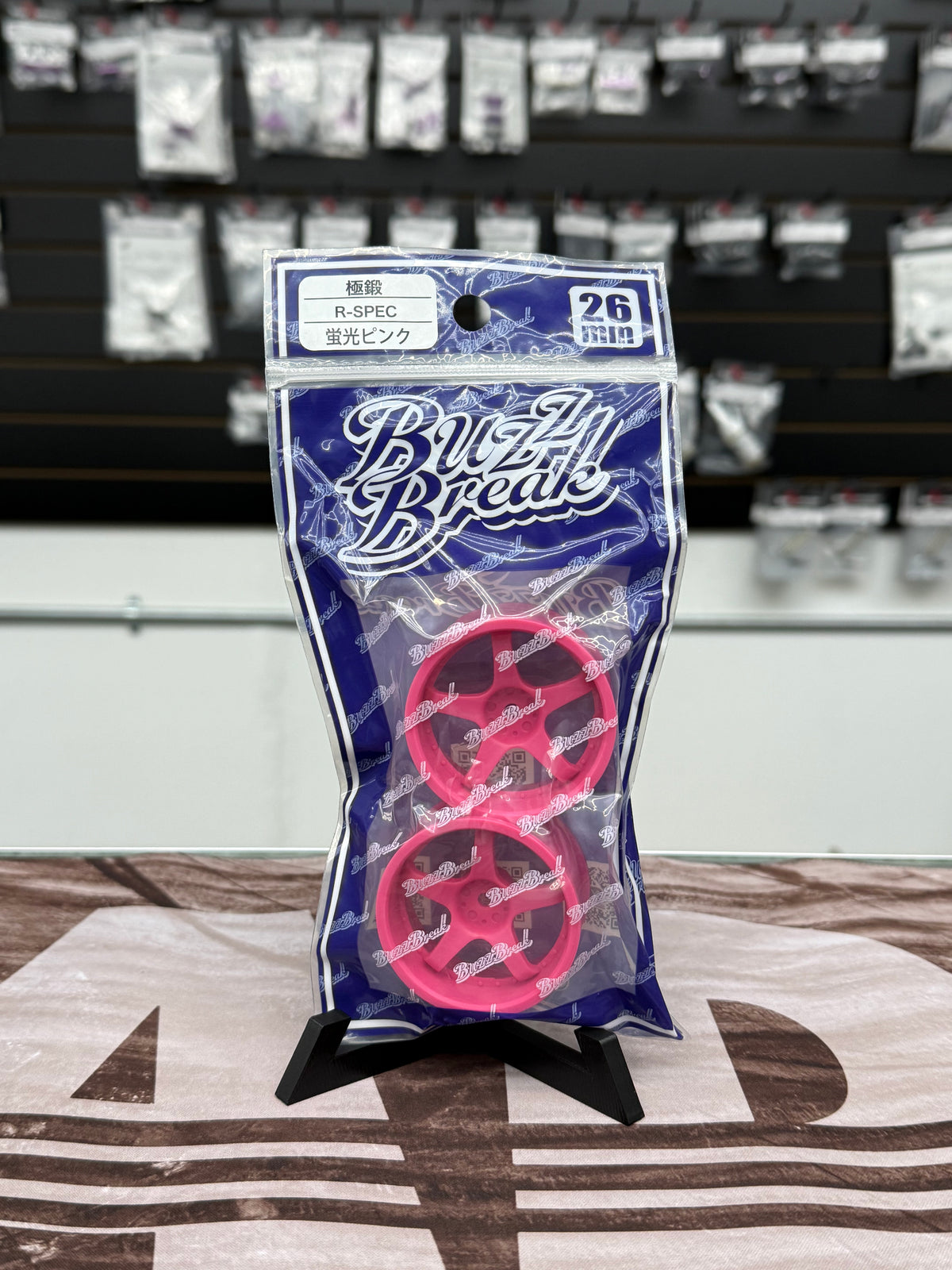 R-SPEC GOKUTAN VALINO 26MM (7 OFFSET - FLO PINK) (2 PACK) 1/10 RIMS WHEEL [BUZZ BREAK X OVERDOSE] BB-RW-009