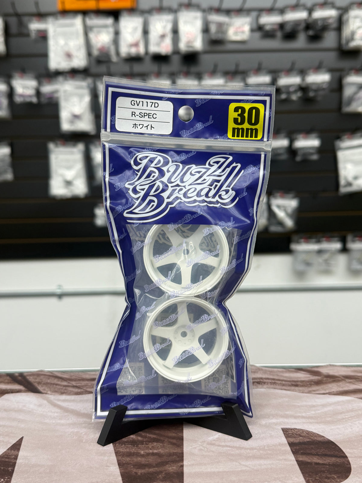 R-SPEC GOKUTAN VALINO GV117D 30MM (9 OFFSET - WHITE) (2 PACK) 1/10 RIMS WHEEL [BUZZ BREAK X OVERDOSE] BB-RW-004