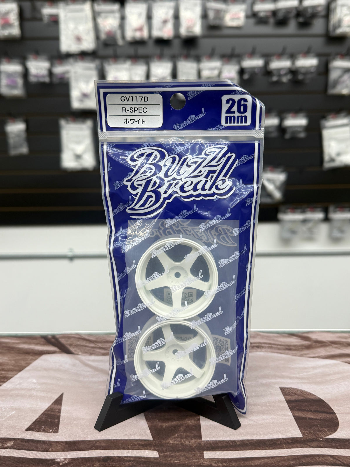 R-SPEC GOKUTAN VALINO GV117D 26MM (7 OFFSET - WHITE) (2 PACK) 1/10 RIMS WHEEL [BUZZ BREAK X OVERDOSE] BB-RW-003
