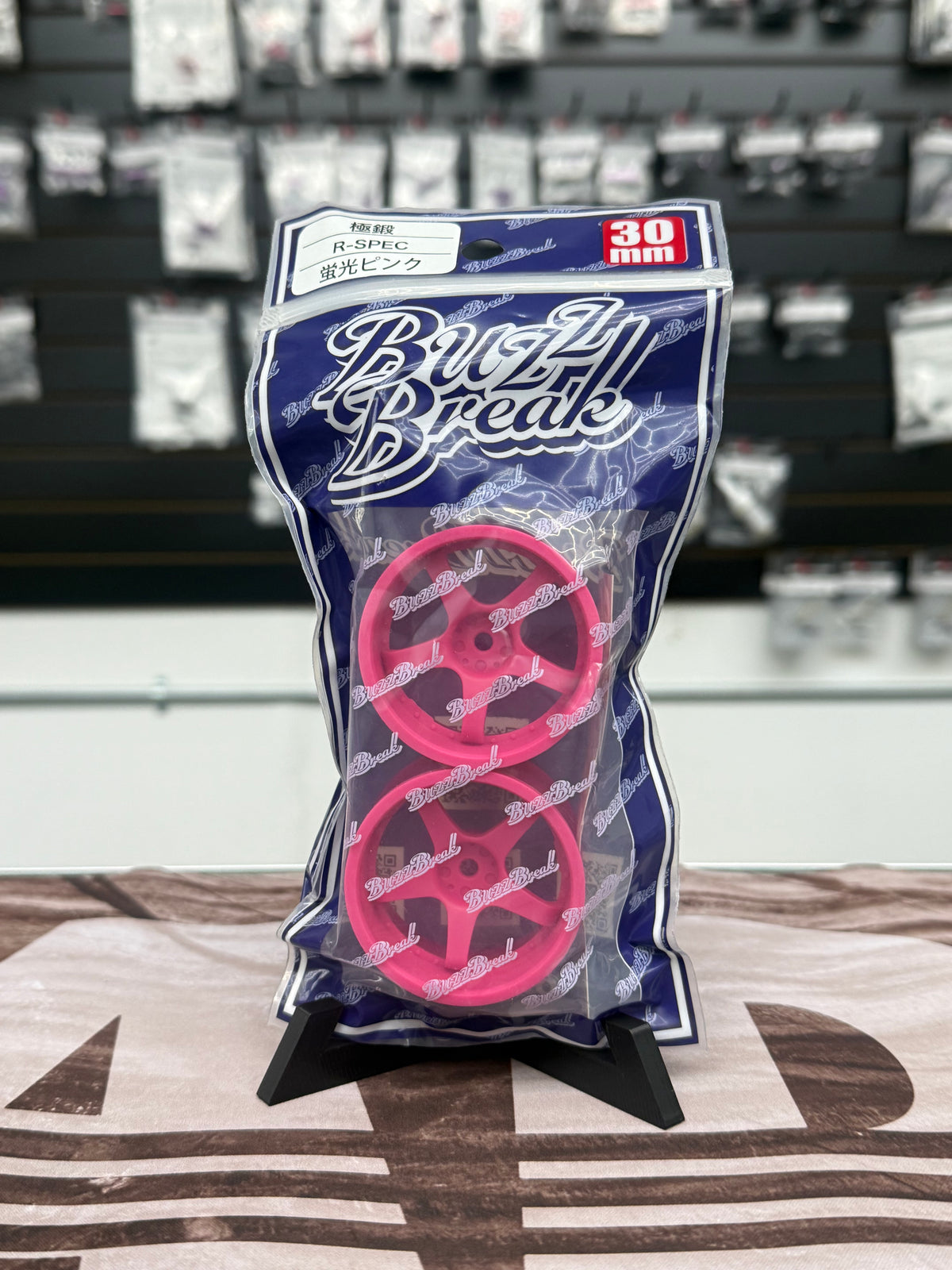 R-SPEC GOKUTAN VALINO 30MM (9 OFFSET - FLO PINK) (2 PACK) 1/10 RIMS WHEEL [BUZZ BREAK X OVERDOSE] BB-RW-010