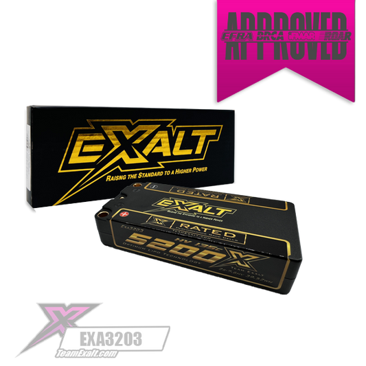 Exalt X-Rated 2S 135C LCG Hardcase Shorty Lipo Battery (7.6V/5200mAh) w/5mm Bullets (EXA3203)