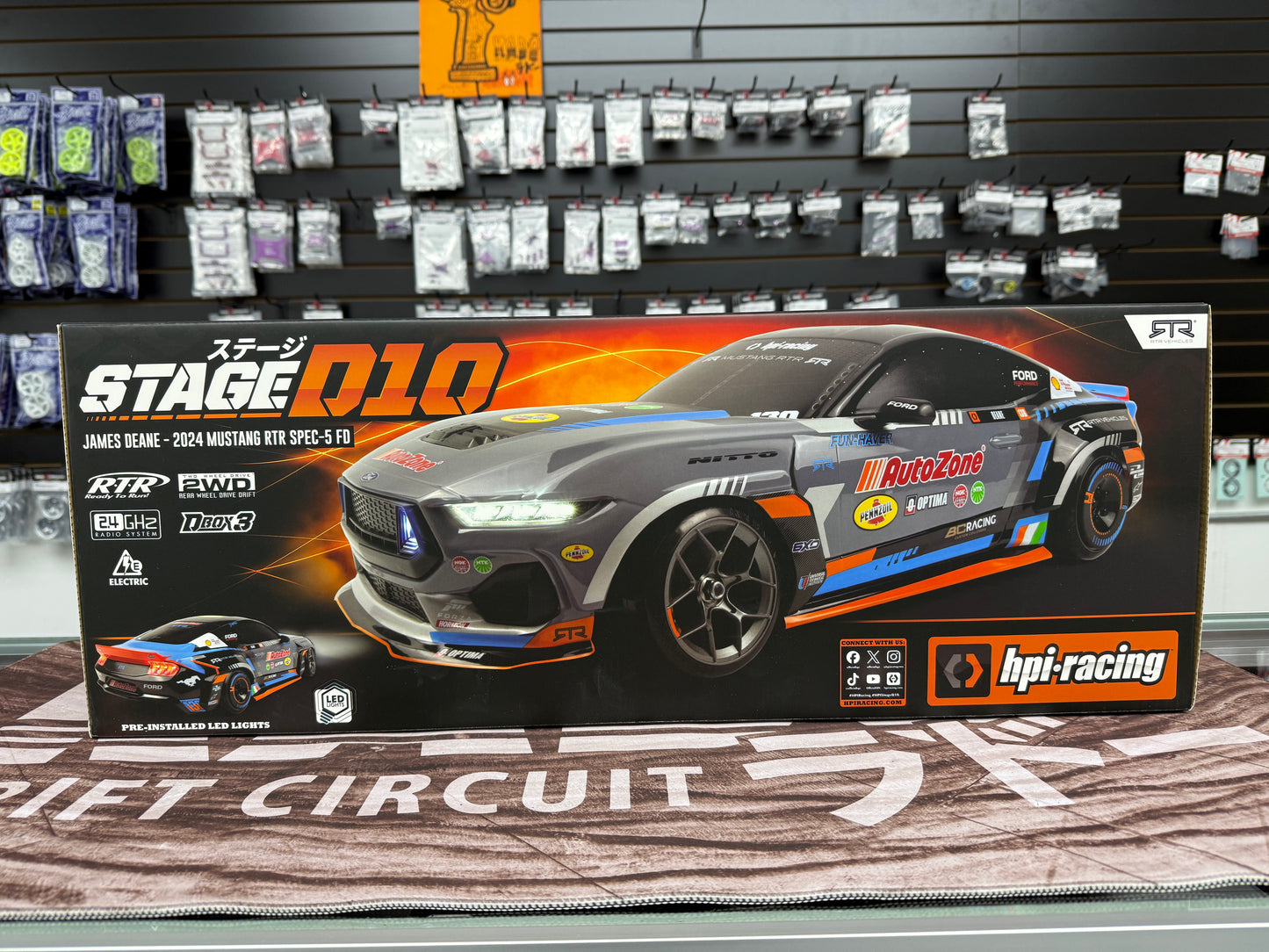HPI Stage-D10 1/10 2WD Brushed RTR Drift Car w/Ford Mustang GT RTR S650 Body