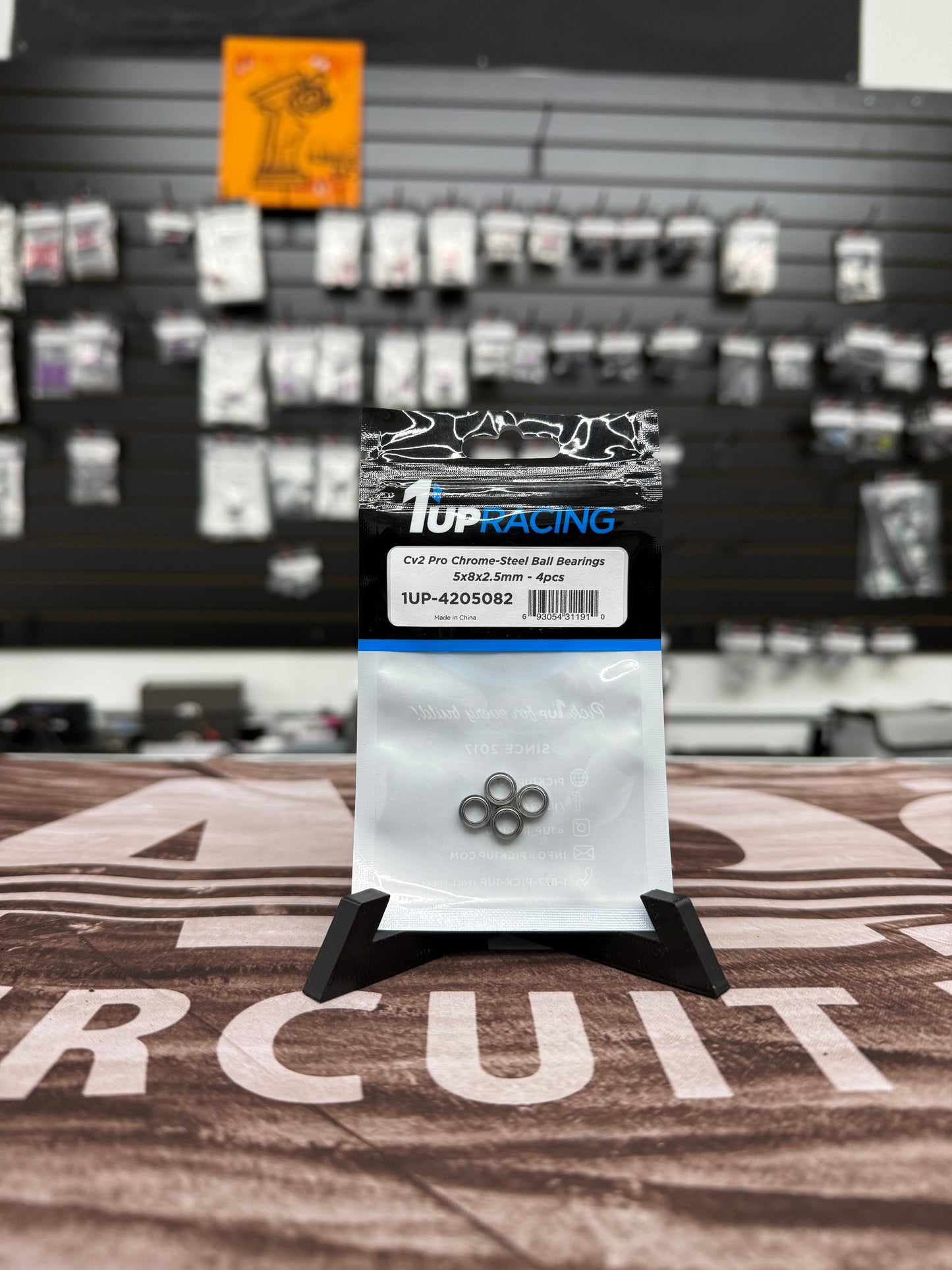 1UP Racing 5x8x2.5mm Cv2 Pro Ball Bearings Set (Chrome) (4)