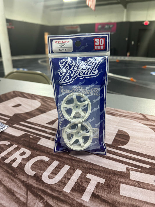 Overdose VALINO N560 RC Drift Wheels White (2pcs) 1/10