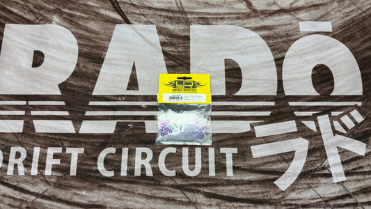 Yeah Racing 3x6mm Aluminum Flat Washer Set (Purple) (70) (Assorted Thickness)