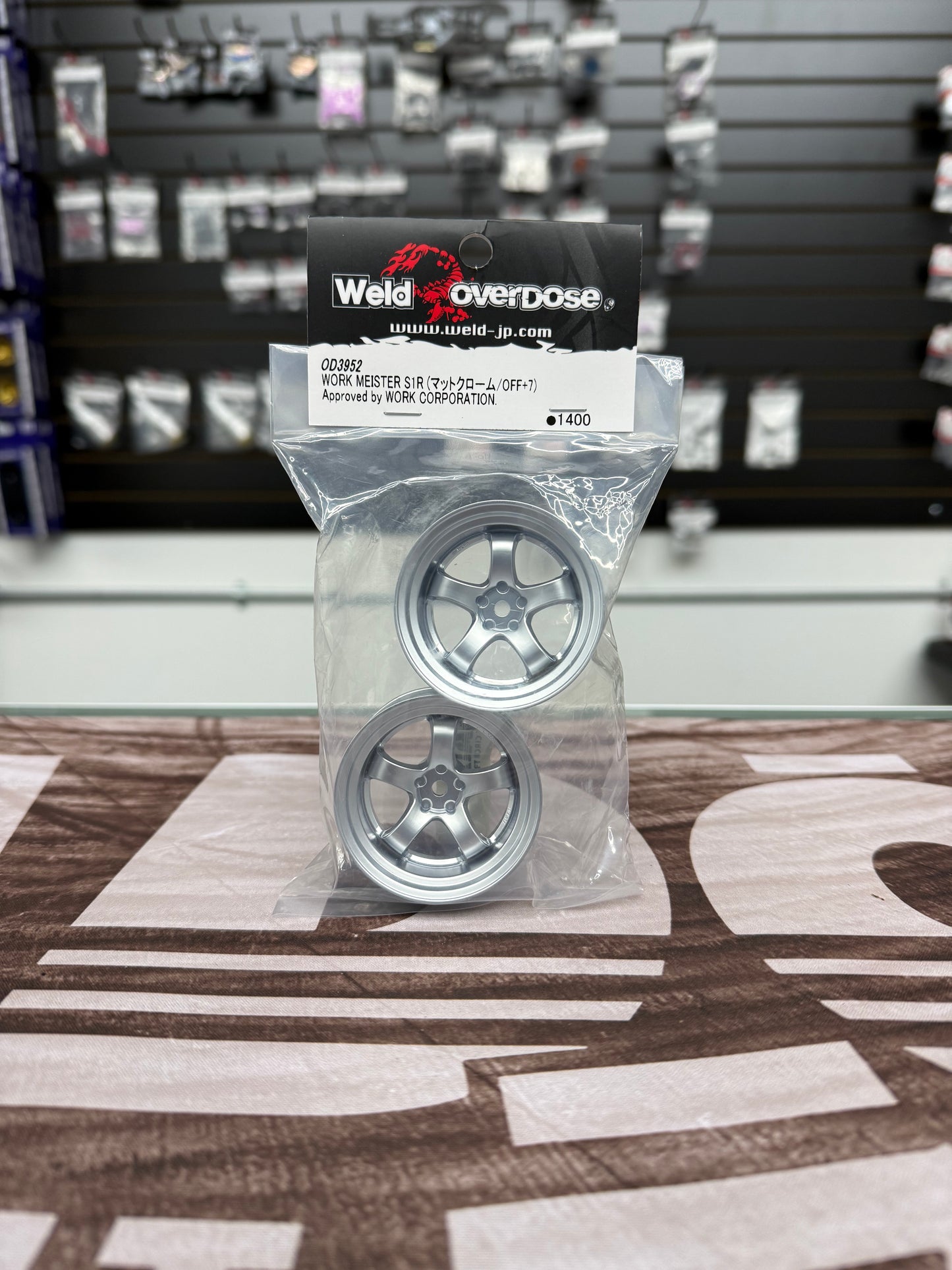 WORK MEISTER S1R - MATTE CHROME 7MM 1-10 RIMS WHEELS [OVERDOSE] OD3952