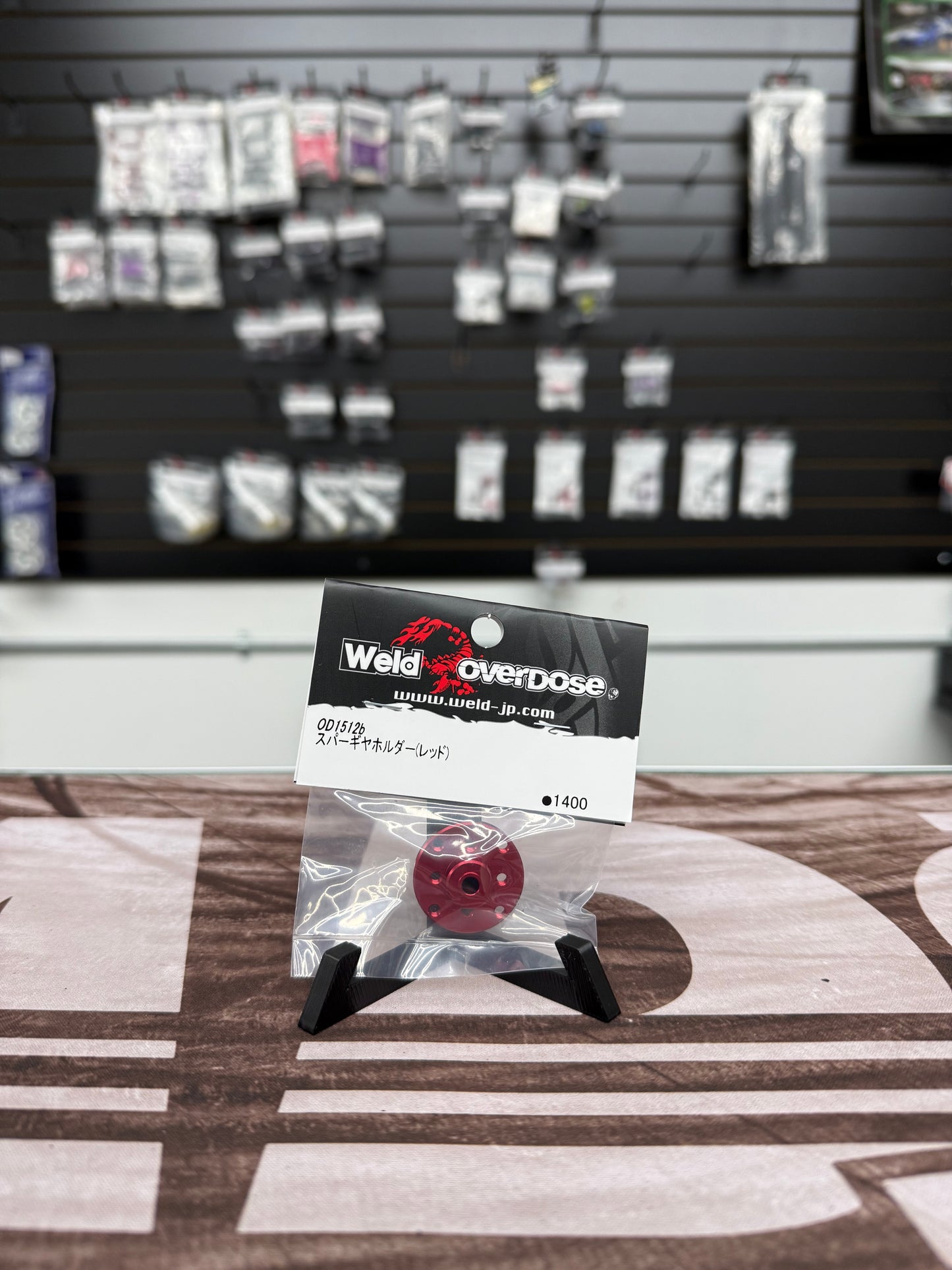 OVERDOSE ALUMINUM SPUR HOLDER FOR GALM - PURPLE RED BLACK