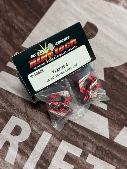 Hikotech HK2064P V.I.A Knuckle I.A. ±3° Trail ±3mm Red by RADō Drift
