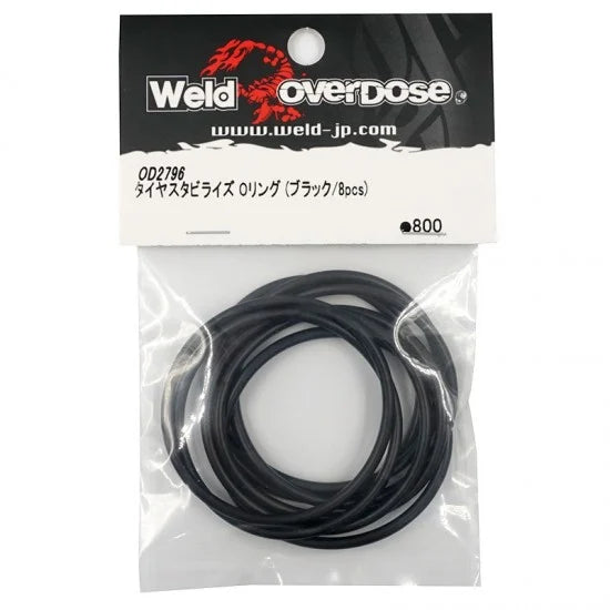 WELD Overdose Tire Stabilized O-Ring Black 8 pcs OD2796